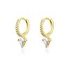 Aretes de diamantes de plata S925 aretes colgantes piedra de diamante moda europea y americana temperamento personalidad aretes para mujer joyería al por mayor