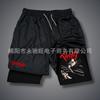 Pantalones Cortos de Anime para Adultos de Doble Capa para Playa 2026 Nuevo Verano Comercio Exterior Transfronterizo Pantalones Cortos de Fitness Berserk