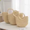 Bolso de Mano Tejido de Paja Estilo Francés, Bolso Tote Tejido Estilo Ins, Bolso Versátil de Playa para Verano, Bolso de Vacaciones en la Costa Estilo Mori