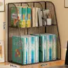 Estante de Almacenamiento para Clasificación de Materias Estudiantiles Soporte de Escritorio para Libros Estantería para Libros Estación de Trabajo de Oficina Gabinete de Almacenamiento de Archivos de Múltiples Niveles
