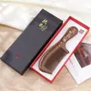 Peine de Sándalo Oro Negro, Peine de Luna, Peine de Madera Tallada Pintado en Oro, Peine de Masaje para el Hogar, Peine de Madera para Caja de Regalo del Día de la Madre