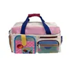2026 Bolso Cilíndrico a Cuadros con Estampado de Oso Nuevo para Mujer, Bolsa de Gimnasio de Lona, Bolsa de Viaje de Gran Capacidad, Bolso de Mano y Bolso Cruzado Lindos