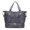 Nueva bolsa de viaje grande de estampado de leopardo con separación de húmedo y seco, bolsa de gimnasio, bolsa de equipaje portátil de mano y bandolera, unisex