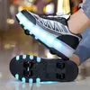 Zapatos de Ruedas Invisibles de Cuatro Ruedas Baratos para Niños, Tenis de Juguete para Niños, Patines Retráctiles de Ocho Ruedas para Niñas