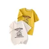 [100% Algodón] Ropa de Verano Nueva Estilo Algodón Hall Niños Camiseta de Manga Corta para Niños Clase a Antibacteriana Algodón Puro Tops para Niños y Niñas