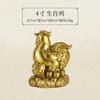 Doce Adornos Zodiacales de Latón Puro: Rata, Buey, Tigre, Conejo, Dragón, Serpiente, Caballo, Oveja, Mono, Gallo, Perro, Cerdo - Decoración para el Hogar y Artesanías para Tiendas Estilo Chino