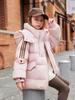 Chaqueta de plumón gruesa para niña, abrigo de invierno para niña, estilo occidental, 2024