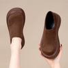 Birkenstock Retro Suela Gruesa 2025 Otoño Nuevos Zapatos de Plataforma Mocasines Aumentadores Antideslizantes Punta Redonda Zapatos Versátiles