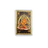 Tarjeta de la fortuna del Dios de la Riqueza Amarillo, tarjeta pintada, tarjeta dorada, adecuada para fundas de teléfono, artesanía exquisita, tarjeta de Buda, portátil