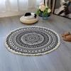 Alfombra de Piso Redonda Tejida con Hilo de Algodón Estampada Artesanal Moderna Simple para Sala de Estar Universal para Cuatro Estaciones Fabricante Venta al por Mayor
