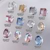 Joyería de Arte de Uñas Personalizada Transparente en Montón de Diamantes, Azúcar de Roca Brillante, Huevo de Paloma, Transparente Hielo, Diamantes de Cristal de Alta Calidad, Montón de Diamantes Terminado con Base Transparente