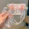 Horquilla de Flor Antigua para Niños Super Hada Horquilla para Actuación Hanfu Horquilla para Niñas Estilo Chino Bordado de Mariposa Borla Pin
