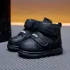 Botas de Nieve para Niños Invierno Nuevo Estilo Plus Terciopelo Engrosado Caña Alta Zapatos Grandes de Algodón para Niños Niñas Botas de Algodón Suela Suave Antideslizante Zapatos para Niños