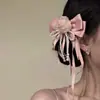 Pinza para el Cabello Manta Rose2026 Nueva Pinza Lateral de Doble Cola de Caballo con Lazo Rosa Accesorio Versátil para el Cabello para Mujeres