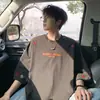 Moletom Bordado para Homens, Nova Marca de Moda Outono, Camiseta Casual Solta Respirável de Manga Longa para Homens