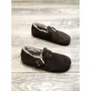 Zapatos Birkenstock forrados de felpa de lana estilo bosque para mujer 2026 Otoño Invierno nuevos versátiles slip-on zapatos cálidos de pelo zapatos de algodón para exteriores