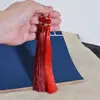 Franja de Borla de Seda de Gelo de Ponta Fechada de 13cm Sachet para Hanfu Bolsa de Fragrância Acessório Decoração de Roupa Pingente de Borla
