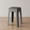 Taburete de plástico engrosado, apilable, extra grueso, taburete cuadrado para el hogar, taburete de cuero, silla apilable moderna y simple, banco redondo alto