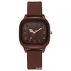 Reloj cuadrado estilo universitario coreano, moderno y casual, adecuado para estudiantes de secundaria y preparatoria, simple y elegante, reloj de pulsera de silicona para mujer en colores caramelo