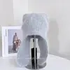 Chapéu de Tricô Fashion com Orelhas de Coelho Atmosférico para Mulheres Inverno Mistura de Lã Versátil Chapéu Pulôver À Prova de Frio Quente Gorro Tendência