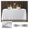 Salão de Conferências Hotel Banquete Retangular Sobremesa Intervalo para Chá Cor Sólida Branca High-End Luxo Leve Toalha de Mesa Toalha de Mesa