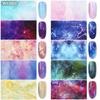 Arte de Uñas Japonés Cielo Estrellado Textura de Mármol de Papel Serie Cielo Estrellado Constelación Papel de Transferencia Calcomanías para Uñas Pegatinas 10 Hojas/Set