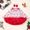 2024 nuevo 0-2 años niñas primavera Navidad manga larga estampado de dibujos animados ha vestido traje outlet de fábrica