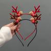 Accesorios Navideños para el Cabello de Bosque Relleno, Lindas Horquillas de Astas de Alce, Diademas, Horquillas para el Día del Niño, Flequillo, Adornos para la Cabeza de Mujer