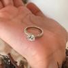 Anillo de diamantes de circonita cepillada para mujer, con apertura ajustable, de alta gama, ligero, de lujo, elegante, combinable con todo, nueva joyería de moda.