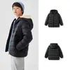 Jaqueta de Penas Infantil Balabala Outono e Inverno Roupa Meninos Meninas Casaco Bebê Combinando Pai-Filho Roupa Infantil Quente Tendência