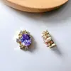Pulsera de Zirconia de Color Real Chapada en Oro de 18k Joyería Accesorios de Cuentas DIY Material Hecho a Mano Collar Amor