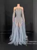 Traje de Performance com uma Vibe Super Fada, Luxuoso de Alta Qualidade, Estilo Socialite Elegante, Doce Vestido de Passarela com Saia de Renda, Top Sexy Sem Alças e Design que Afina a Cintura