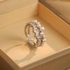Anillo de Doble Capa Suave y Elegante para Mujer, Anillo Abierto Exquisito de Nuevo Estilo de Lujo Ligero a la Moda, Anillo de Dedo Índice Personalizado de Moda