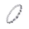 Pulseira Magnética Gauss Completa Popular da Amazon em Formato de Coração, Pulseira Antiestática Ajustável de Liga Ecológica com Diamante, Em Estoque