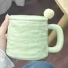 Caneca vintage estilo francês com padrão de pedra, xícara de café de grande capacidade, copo de água para escritório, caneca de cerâmica, conjunto em caixa de presente