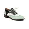 35-48 Comercio Exterior Transfronterizo AliExpress Sitio Independiente Suministro Bloque de Color Con Cordones Brogue Corte Profundo Zapatos de Mujer H639