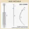 Acero Inoxidable 316 Aguja Guía Rosca Interna y Externa Pasador Guía Varilla Orejera Perforada Piercing de Labio Piercing de Lengua Herramienta Auxiliar DIY