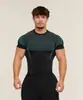 Camiseta Masculina Gym/Onyx Esportes Fitness Secagem Rápida Respirável Elástica Gola Redonda Manga Curta Ajustada Roupas de Treino