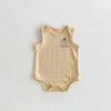 Chaleco Infantil Estilo Nuevo Niños y Niñas Chaleco Pequeño 2026 Nuevo Modelo Delgado Mameluco Estampado Sin Mangas para Bebé Traje de Gateo