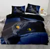 Ropa de cama Amazon transfronteriza de tres piezas impresión digital 3D animal gato perro sábana funda de edredón venta al por mayor de fábrica