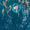 Colchón Flotador Inflable con Forma de Concha, Sillón Flotante de Moda para Piscina, Colchón Flotador para el Agua, Flotador para Nadar, Flotador de Playa para Fotografía