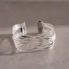 Pulseira Aberta Estilo Metal Europeu e Americano com Recorte de Cruz Multicamadas, Pulseira de Moda Personalizada Transfronteiriça, Joias Femininas de Nicho de Alto Padrão