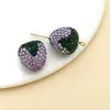 Verde Argila Folha Morango Pequeno Bola de Diamante Furo Reto Contas Artesanal DIY Pulseira Colar Chaveiro Acessórios de Joia