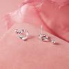 Plata Pura 999 Plata Moda Tendencia Pendientes de Tornillo Mobius Simples Amor Verdadero Eterno Clavo para Hélice Auricular M06223