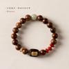 Pulsera de Madera de Águila Negra de Borneo con Pulsera de Cinco Transferencias de Caqui Negro Wen Juega Pulsera de Cuentas de Buda Mayoreo