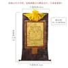 Buda Yuan Hui Maestro Loto Thangka Pintado a Mano Tíbet Buda Mineral Natural Tarjeta Dorada Marco de Madera Maciza Pintura Colgante para Sala de Estar