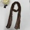 Bufanda Nueva de Algodón y Lino 2026 para Mujer, Chal Vintage Degradado Estilo Bali, Estampado de Leopardo, Plisado, Delgado, Largo, Calentador de Cuello de Lunares