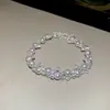 Pulsera Francesa de Perlas Irregulares Cielo Estrellado, Lujo Ligero, Pulsera de Moda de Gama Alta, Pulsera Exquisita y Elegante de Temperamento para Mujeres
