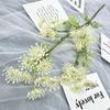 Planta verde de simulación de encaje de 4 tenedores, decoración de boda, accesorios de pared de flores, fotografía del hogar, flores falsas blancas, directa de fábrica