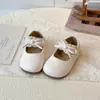 Zapatos de Cuero para Niñas 2026 Otoño Nuevo Estilo Bebé Suela Suave Velcro Zapatos Individuales Estilo Coreano Moda para Niñas Zapatos de Princesa